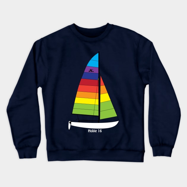 Hobie 16 Sailboat Crewneck Sweatshirt by CHBB